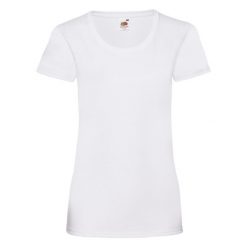 Koszulka Damska Valueweight 160. Białe bluzki damskie fruit of the loom, xl, bez wzorów, sportowe, bez kołnierzyka, bez ramiączek. Za 48.99 zł.