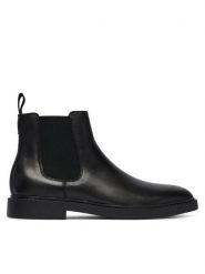 Guess Sztyblety FMTDO VLEA10 Czarny. Czarne botki męskie Guess, z aplikacjami, ze skóry, bez obcasa, bez zapięcia. Za 674.99 zł.