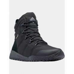 Buty Męskie Columbia Fairbanks Omni-Heat. Czarne buty zimowe męskie Columbia, na zimę, bez wzorów, bez obcasa, bez zapięcia. Za 403.99 zł.