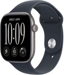 Smartwatch Apple Watch 12 GPS 42mm Space Grey Alu Sport Band M/L Granatowy (MJE94ZR/A). Niebieskie zegarki smartwatch Apple, bez wzorów. Za 2,031.42 zł.