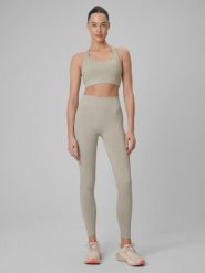 Legginsy fitness bezszwowe Push-up damskie. Brązowe legginsy damskie 4F, l, bez wzorów, z dzianiny, z podwyższonym stanem, długie, na fitness i siłownię. Za 159.99 zł.