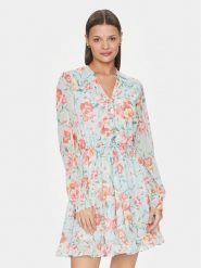 Guess Sukienka codzienna Vanessa W4GK42 WDW82 Błękitny Regular Fit. Niebieskie sukienki damskie Guess, na co dzień, s, z aplikacjami, z syntetyku, bez kołnierzyka, bez ramiączek, proste. Za 539.99 zł.
