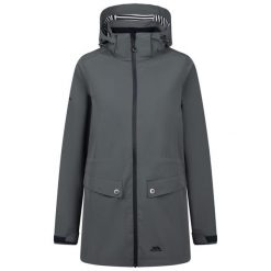 Trespass Tiverton - Damska kurtka przeciwdeszczowa Teal Mist. Czarne kurtki sportowe damskie Trespass, bez wzorów, bez ramiączek, bez kaptura, trekkingowe. Za 383.85 zł.