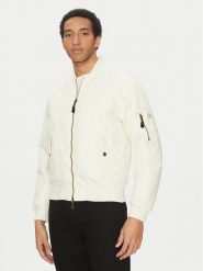 Guess Jeans Kurtka bomber M5RL81 WHAA2 Écru Regular Fit. Kurtki męskie Guess Jeans, m, z aplikacjami, z jeansu, bez kaptura. Za 349.99 zł.