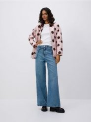 Jeansy z paskiem - niebieski. Niebieskie jeansy damskie Reserved, bez wzorów, z bawełny. Za 159.99 zł.