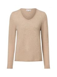 Brookshire Sweter z dzianiny Kobiety Bawełna beżowy, XL. Brązowe swetry nierozpinane damskie brookshire, xl, bez wzorów, z bawełny, klasyczne, bez kołnierzyka, bez ramiączek. Za 249.95 zł.