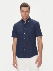 Tommy Hilfiger Koszula MW0MW38954 Granatowy Regular Fit. Niebieskie koszule męskie Tommy Hilfiger, m, bez wzorów, z bawełny, bez kołnierzyka, bez ramiączek. Za 319.99 zł.
