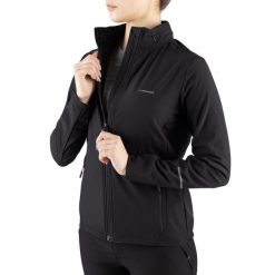 Kurtka damska trekkingowa Viking Acadia Lady. Czarne kurtki sportowe damskie Viking, l, bez wzorów, z elastanu, bez ramiączek, bez kaptura, rowerowe. Za 237.92 zł.