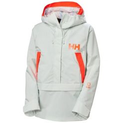 Damska kurtka narciarska Helly Hansen Powchaser Anorak. Zielone kurtki sportowe damskie Helly Hansen, m, bez wzorów, z materiału, bez ramiączek, bez kaptura, narciarskie, primaloft. Za 1,066.65 zł.