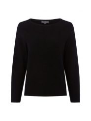 Franco Callegari Sweter z dzianiny Kobiety Bawełna czarny, XXXL. Czarne swetry nierozpinane damskie Franco Callegari, uniwersalny, bez wzorów, z bawełny, eleganckie, bez kołnierzyka, bez ramiączek. Za 179.95 zł.