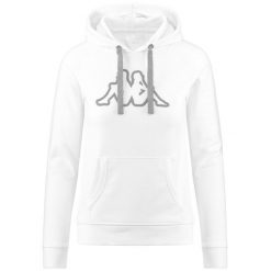 Kappa Bluza Damska Belle Slim Biała. Białe bluzy damskie Kappa, s, bez wzorów, z bawełny, bez ramiączek, z kapturem. Za 249.25 zł.