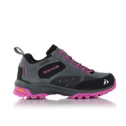 Buty turystyczne niskie damskie Soira Low STX. Czerwone obuwie trekkingowe damskie Bergson, z gumy, bez zapięcia. Za 319.00 zł.