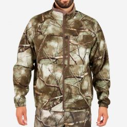 Polar myśliwski Solognac 500 treemetic. Brązowe bluzy sportowe męskie SOLOGNAC, l, bez wzorów, z materiału, bez kaptura, outdoorowe. Za 149.99 zł.