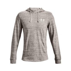 Bluza z kapturem Under Armour Rival Terry LC. Szare bluzy męskie Under Armour, bez wzorów, sportowe, bez ramiączek, z kapturem. Za 294.50 zł.