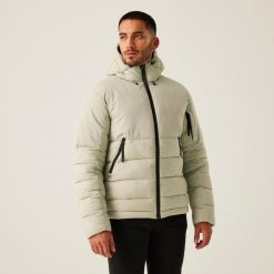 Kurtka z kapturem Regatta Laurade. Szare kurtki męskie Regatta, m, bez wzorów, z puchu, sportowe, z kapturem. Za 307.85 zł.