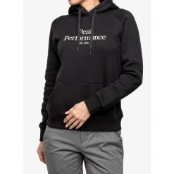 Bluza z kapturem damska Peak Performance Original Hood. Czarne bluzy damskie Peak Performance, l, bez wzorów, sportowe, bez ramiączek, z kapturem. Za 387.99 zł.