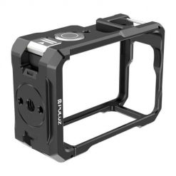 Metalowa obudowa ochronna z przyłączem zimna stopka Puluz dla DJI Osmo Action 6. Brązowe zegarki sportowe Puluz, bez wzorów, metalowe. Za 130.00 zł.