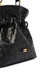 Elisabetta Franchi Torebka BS-51N-62E2-V600cza Czarny. Czarne torebki do ręki damskie Elisabetta Franchi, bez wzorów, ze skóry, bez dodatków. Za 2,549.00 zł.