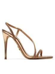Steve Madden Sandały Novelize-R SM11002569 Złoty. Żółte sandały damskie Steve Madden, bez wzorów, ze skóry, bez obcasa, na szpilce, bez zapięcia. Za 349.99 zł.