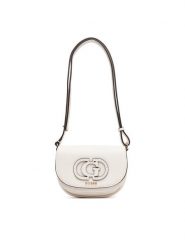 Guess Torebka Calebra Mini HWBG95 36780 Biały. Białe listonoszki damskie Guess, z aplikacjami, ze skóry, bez dodatków. Za 379.99 zł.
