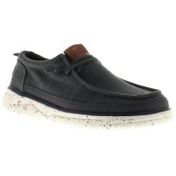 Buty półbuty mokasyny męskie Wrangler Makena Stone. Czarne półbuty męskie Wrangler, bez wzorów, bez obcasa, bez zapięcia. Za 199.00 zł.