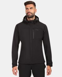 Męska kurtka softshell Kilpi RAVIO-M. Czarne kurtki męskie Kilpi, na jesień, m, bez wzorów, z materiału, z kapturem, trekkingowe. Za 370.41 zł.