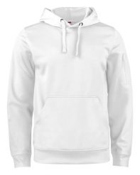 Clique Basic Active Hoody - lekka bluza 100% poliester – White. Białe bluzy damskie CLIQUE, s, bez wzorów, z poliesteru, bez ramiączek, z kapturem. Za 183.12 zł.