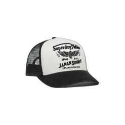 Czapka trucker siatka dla kobiet Superdry. Czarne czapki damskie Superdry, bez wzorów, z meshu, eleganckie. Za 160.80 zł.