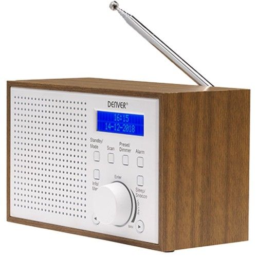Kompaktowe radio DAB+/FM Denver DAB-46 białe. Białe radia Denver. Za 180.99 zł.