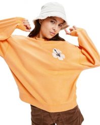 Bluza z okrągłym dekoltem dla Kobiety LINEUP Pomarańczowy. Brązowe bluzy damskie Roxy, m, bez wzorów, z bawełny, vintage, bez ramiączek, bez kaptura. Za 259.99 zł.