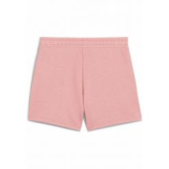 Młodzieżowe szorty ESS z małym logo No. 1 PUMA Pink Fruit. Czerwona szorty damskie Puma, bez wzorów, prążkowane, młodzieżowe. Za 99.00 zł.