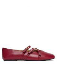MICHAEL Michael Kors Baleriny Indy 40T5IDFP2L Bordowy. Czerwone balerinki damskie MICHAEL Michael Kors, bez wzorów, ze skóry, bez obcasa, bez zapięcia. Za 599.99 zł.