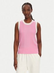 Liu Jo Sport Sweter TA5092 MS022 Różowy Regular Fit. Czerwone swetry nierozpinane damskie Liu Jo Sport, m, bez wzorów, z syntetyku, sportowe, bez kołnierzyka, bez ramiączek. Za 359.99 zł.