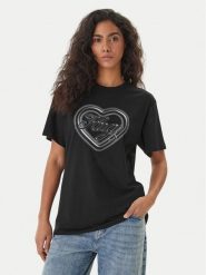 HUGO T-Shirt Vintage 50560770 Czarny Regular Fit. Czarne t-shirty damskie Hugo, xl, bez wzorów, z bawełny, vintage, bez kołnierzyka, bez ramiączek. Za 199.99 zł.