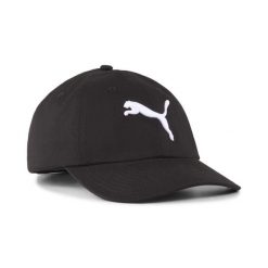 Czapka z daszkiem ESS PUMA Cat PUMA Black. Czarne czapki damskie Puma, bez wzorów, klasyczne. Za 64.59 zł.