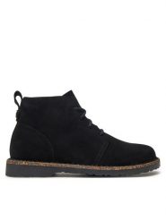 Birkenstock Botki Uppsala Mid Leve 1028079 Czarny. Czarne botki damskie Birkenstock, bez wzorów, ze skóry, bez obcasa, na płaskiej podeszwie, bez zapięcia. Za 769.99 zł.