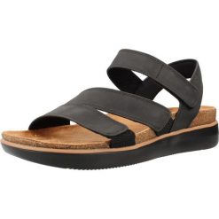 Sandały SKECHERS 163252S Czarny. Czarne sandały damskie Skechers, bez wzorów, z materiału, bez obcasa, bez zapięcia. Za 259.99 zł.