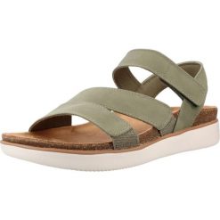 Sandały SKECHERS 163252S Zielony. Zielone sandały damskie Skechers, bez wzorów, z syntetyku, bez obcasa, bez zapięcia. Za 209.99 zł.