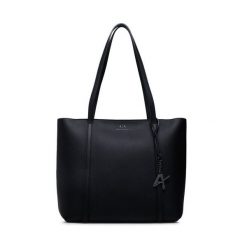 Torebka Armani Exchange. Czarne shopperki damskie Armani Exchange, bez wzorów, bez dodatków. Za 449.99 zł.