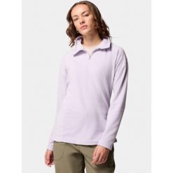 Bluza polarowa damska Columbia Glacial IV 1/2 Zip. Fioletowe bluzy damskie Columbia, bez wzorów, z polaru, sportowe, bez ramiączek, bez kaptura. Za 139.69 zł.