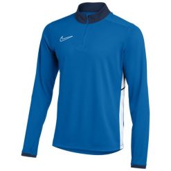 Bluza męska Nike Dri-FIT Academy 25 Drill Top - niebieska. Niebieskie bluzy męskie Nike, m, bez wzorów, z poliesteru, sportowe, bez ramiączek, bez kaptura. Za 141.99 zł.