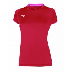 Koszulka mizuno femme Core. Czerwone bluzki damskie Mizuno, bez wzorów, sportowe, bez kołnierzyka, bez ramiączek. Za 137.50 zł.