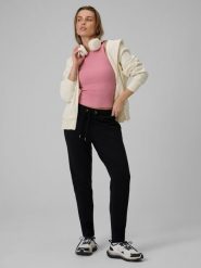 4F Spodnie dresowe damskie - czarne XS. Czarne spodnie dresowe damskie 4F, bez wzorów, z bawełny, sportowe, z podwyższonym stanem, na fitness i siłownię. Za 129.99 zł.