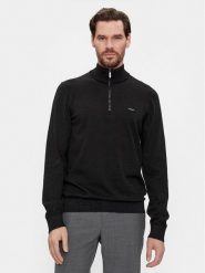 Calvin Klein Sweter K10K112735 Czarny Regular Fit. Czarne swetry męskie Calvin Klein, m, bez wzorów, z bawełny, bez kołnierzyka, bez ramiączek. Za 299.99 zł.