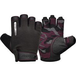 Rękawiczki gimnastyczne T2 - Half Finger - Różowy - L. Czarne rękawiczki męskie RDX SPORTS, bez wzorów, z bawełny. Za 76.99 zł.