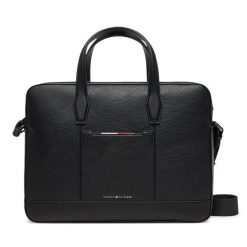 Torba na laptopa Tommy Hilfiger. Czarne torby na laptopa damskie Tommy Hilfiger, bez wzorów. Za 479.99 zł.