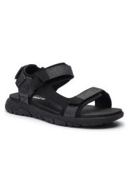 Timberland Sandały Windham Trail Sandal TB0A1V30015 Czarny. Czarne sandały męskie Timberland, bez wzorów, ze skóry, bez zapięcia. Za 369.99 zł.