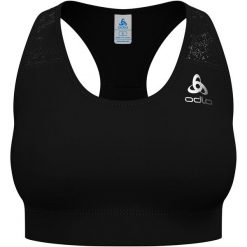 Biustonosz sportowy Odlo Bralette ESSENTIAL PRINT. Czarne bielizna sportowa damska ODLO, bez wzorów. W wyprzedaży za 110.00 zł.