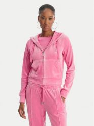 Juicy Couture Bluza Madison JCWAS126326 Różowy Slim Fit. Czerwone bluzy damskie Juicy Couture, m, bez wzorów, z syntetyku, bez ramiączek, bez kaptura. Za 439.99 zł.