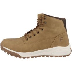 Trapery męskie, Fila Lance XXI Mid. Brązowe buty sportowe męskie Fila, bez wzorów, z gumy, bez obcasa, bez zapięcia. Za 229.99 zł.